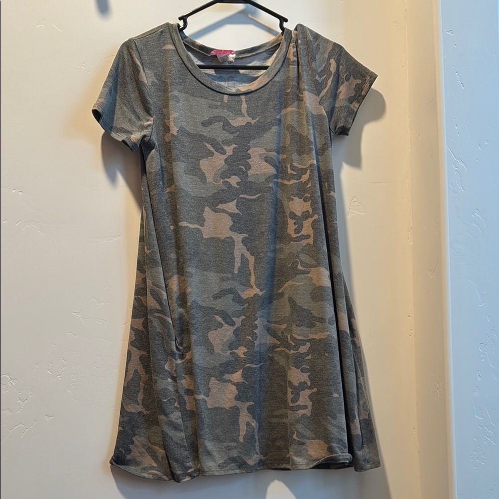 Camo Print T-Shirt Dress